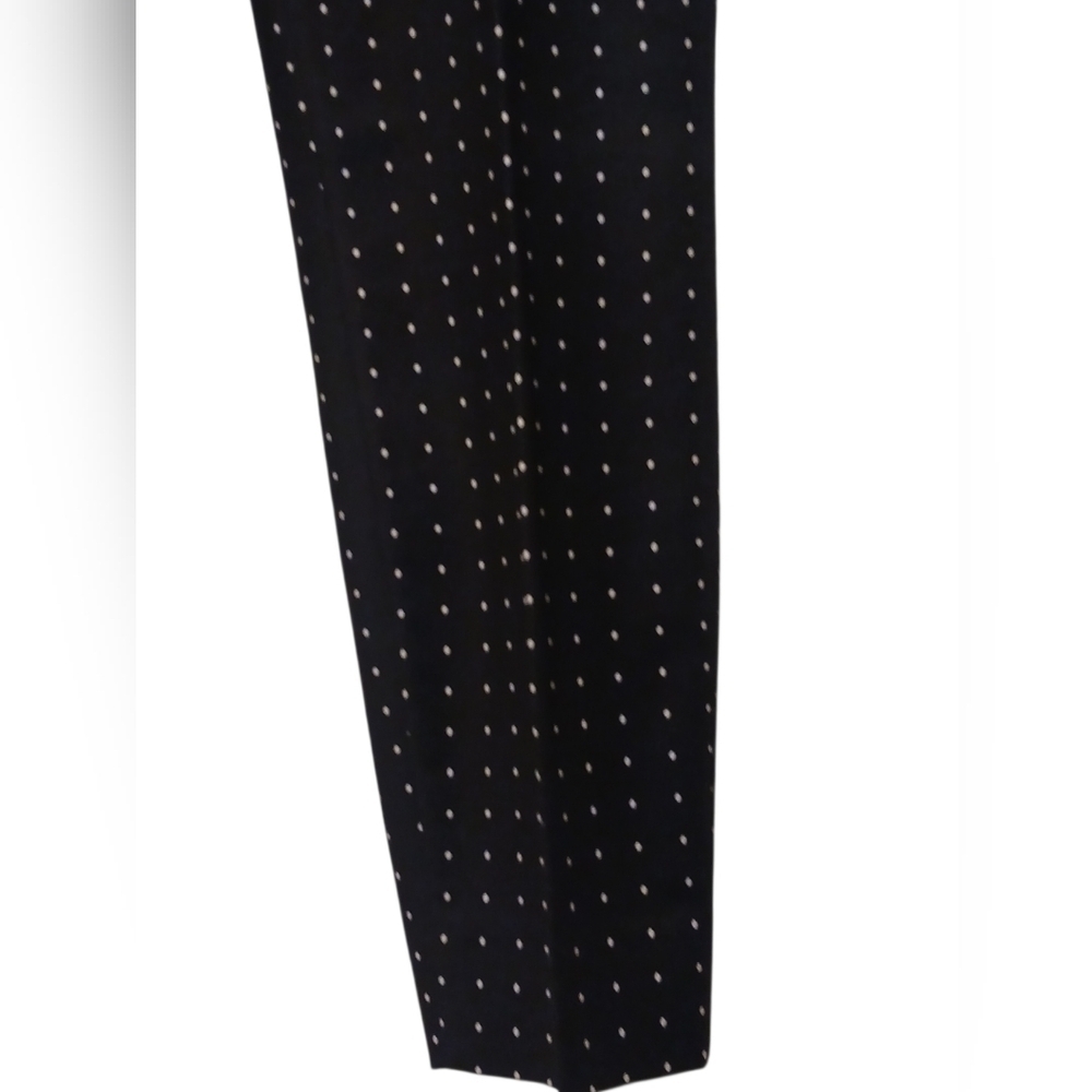 Investments - NWOT Black Ankle Pants W/ Ivory Diamonds, Side Elastic Waist, 4P, - Picture 8 of 10